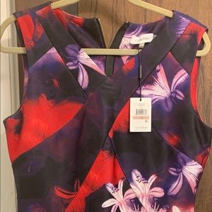 Calvin Klein Multicolored Scuba Dress
